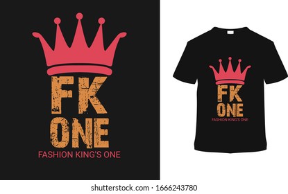 Fashion King United t shirt design template, vintage, apparel, vector, eps 10