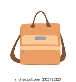 fashion laptop bag cartoon. business suitcase, briefcase purse fashion laptop bag sign. isolated symbol vector illustration