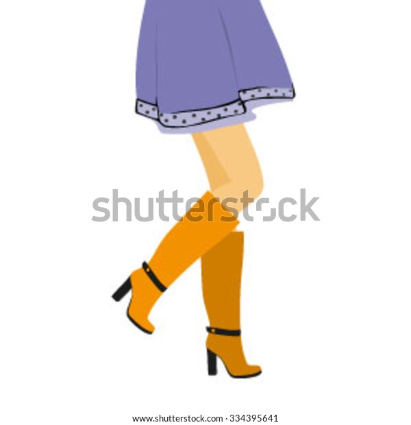 fashion legs, skirt,\
boots