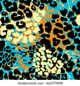 Fashion leopard exotic seamless pattern.