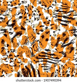 Modeblattmuster-Druck. Leopardenmuster