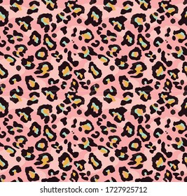 Fashion leopard skin. Animal print. .  Vector seamless pattern. 