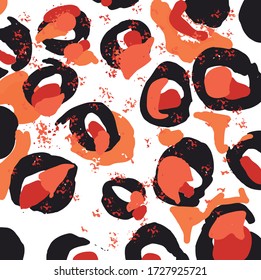 Fashion leopard skin. Animal print. .  Vector seamless pattern. 