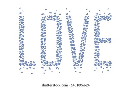 Fashion leopard slogan graphic for t shirt. Slogan 'love' print poster