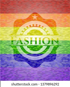 Fashion lgbt colors emblem 