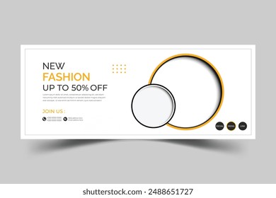 Fashion Lifestyle Sale Offer Social Media Post Facebook Cover Page And Web Banner Template Design