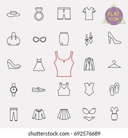 fashion line icon set
