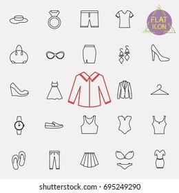 fashion line icon set