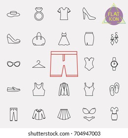 fashion line icon set