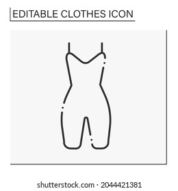 Fashion line icon. Stretchy shapewear. Underwear makes the body slimmer and sleeker.Clothes concept. Isolated vector illustration. Editable stroke