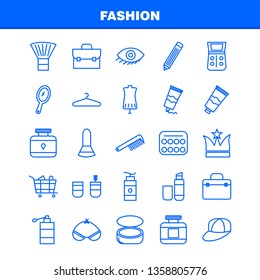 Fashion Line Icons Set For Infographics, Mobile UX/UI Kit And Print Design. Include: Coat, Garments, Cloths, Dress, Coat, Garments, Cloths, Dress, Collection