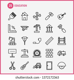 Fashion Line Icons Set For Infographics, Mobile UX/UI Kit And Print Design. Include: Skirt, Top, Dress, Ladies, Comb, Barber, Cutting, Hair Collection Modern Infographic Logo and Pictogram. - Vector
