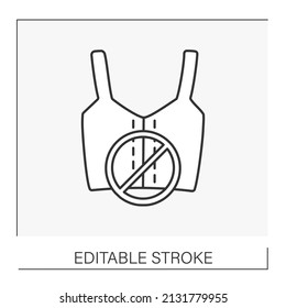  Fashion line icon.Seamless clothing. Trendy choice. Top. Clothes concept. Isolated vector illustration. Editable stroke
