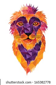 Fashion lion portrait