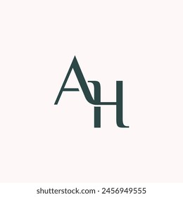 fashion logo AH letters white background