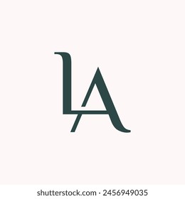 fashion logo AL letters white background