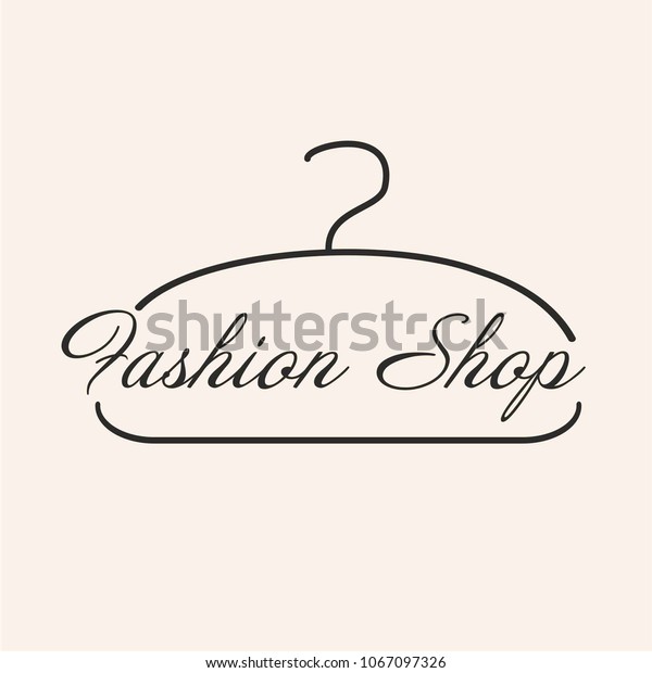 Fashion Logo Brand Name Hanger Black Stock Vector Royalty Free