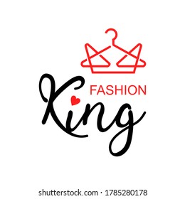 fashion logo with crown vector for apparel industry, design template ideas