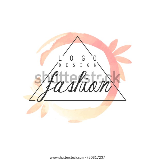 Fashion Logo Design Badge Clothes Boutique Vector (Royalty 750817237