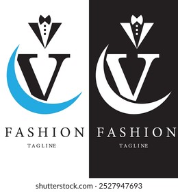 fashion logo design in black and white version