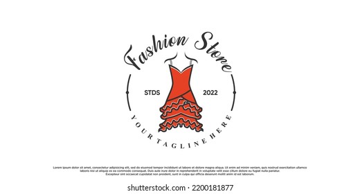 Fashion logo design with creative style Premium Vector
