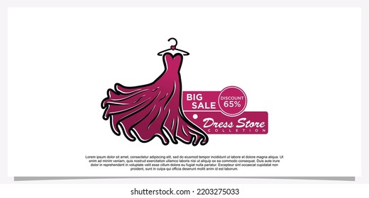 Fashion Logo Design Dress Fashion Logo Stock Vector (Royalty Free Fashion Logo Design Dress Fashion Logo Stock Vector (Royalty Free