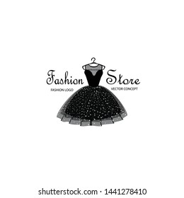 Fashion Logo Design Dress On Hanger Stock Vector (Royalty Free ...