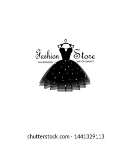 Fashion Logo Design Dress On Hanger Stock Vector (Royalty Free ...