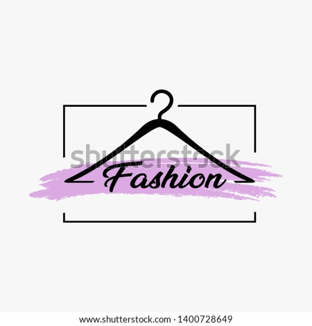 Fashion logo design with a hanger combination