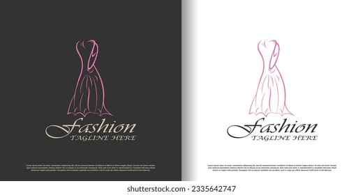 Design-Vorlage für Mode-Logos mit kreativem Konzept, Premium-Vektorgrafik