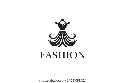 Fashion logo design template suitable for clothing brands, boutiques, fashion blogs, apparel websites, designer portfolios, retail shops, and fashion-related businesses