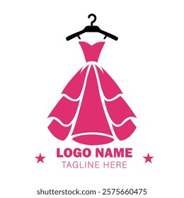 Fashion logo design template suitable for clothing brands, boutiques, fashion blogs, apparel websites, designer portfolios, retail shops, and fashion-related