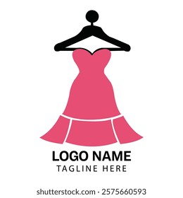 Fashion logo design template suitable for clothing brands, boutiques, fashion blogs, apparel websites, designer portfolios, retail shops, and fashion-related