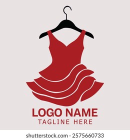 Fashion logo design template suitable for clothing brands, boutiques, fashion blogs, apparel websites, designer portfolios, retail shops, and fashion-related