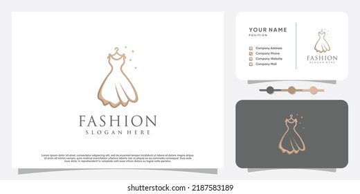 Fashion logo design vector with creative unique concept Premium Vector