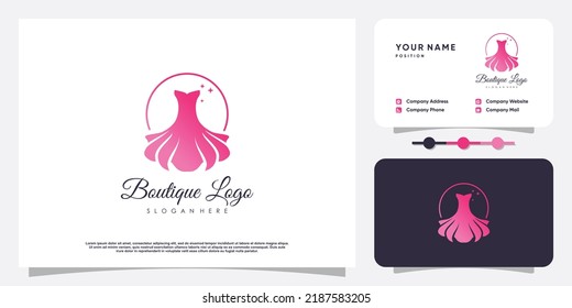 Vector de diseño de logotipo de moda con concepto creativo único Vector Premium