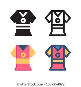 Fashion logo icon design in four style. Line, Glyph, Flat and Color Line style