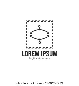 Fashion logo template design. Fashion logo with modern frame isolated on white background