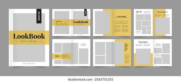 fashion look book design, photography look book template