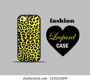 fashion love leopard case. phone case. graphic design case. leopard color