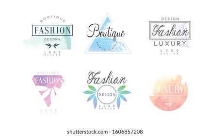 Fashion Luxury Boutique Logo Design Vector Set