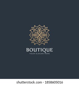 Fashion luxury boutique logo design template elements, colorful vector Illustrations