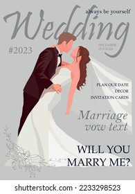 fashion magazine cover design vector