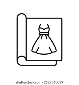 Fashion Magazine icon isolated on a white background. Vector illustration.