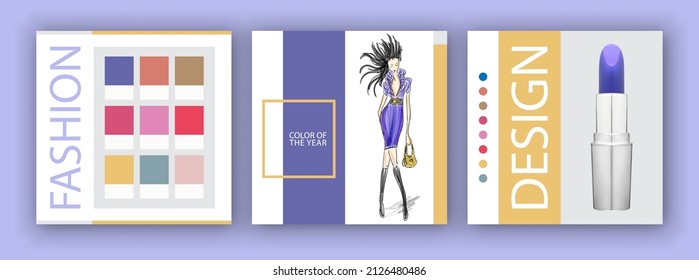 Fashion Magazine Layout presentation in vector format