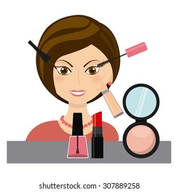 fashion make up design, vector illustration eps10 graphic 