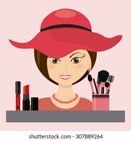 fashion make up design, vector illustration eps10 graphic 