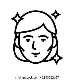 fashion makeup line icon vector. fashion makeup sign. isolated contour symbol black illustration