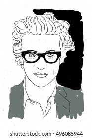 Fashion man in glasses. Vector illustration