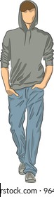 Fashion man isolated vector
